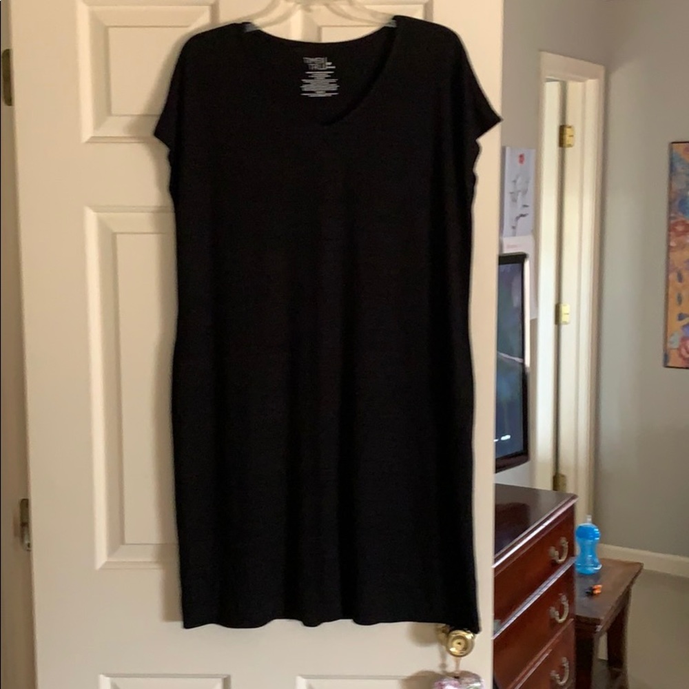 Black maternity dress.